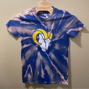 Men’s Medium NFL Los Angeles Rams Bleached Tie Dye Shirt￼